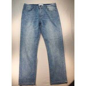 Stitches & Rivets Light Wash Straight Leg Jeans Men's 38x32